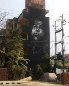 Mural by Afzan for Jabalpur Street Art