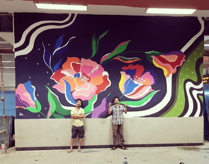 Mural by Prasenjeet in collaboration with TNA