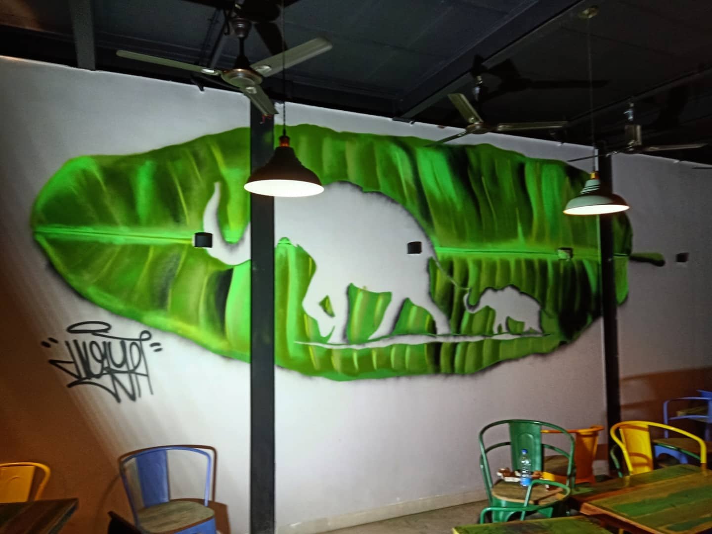 Painted by Krypt.One at Kappa Diner,Marol Art Village