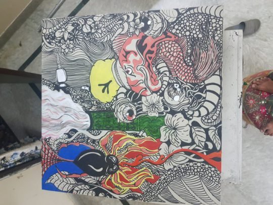 Canvas painted by Prasenjeet
