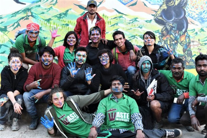Zain with Waste Warriors team at Dehradun