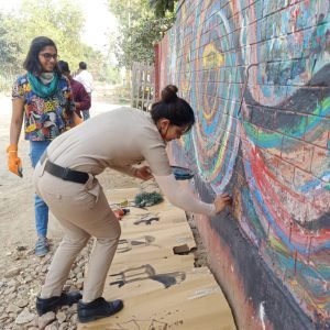 ladies first street art gurugram mahila police thana sec 52