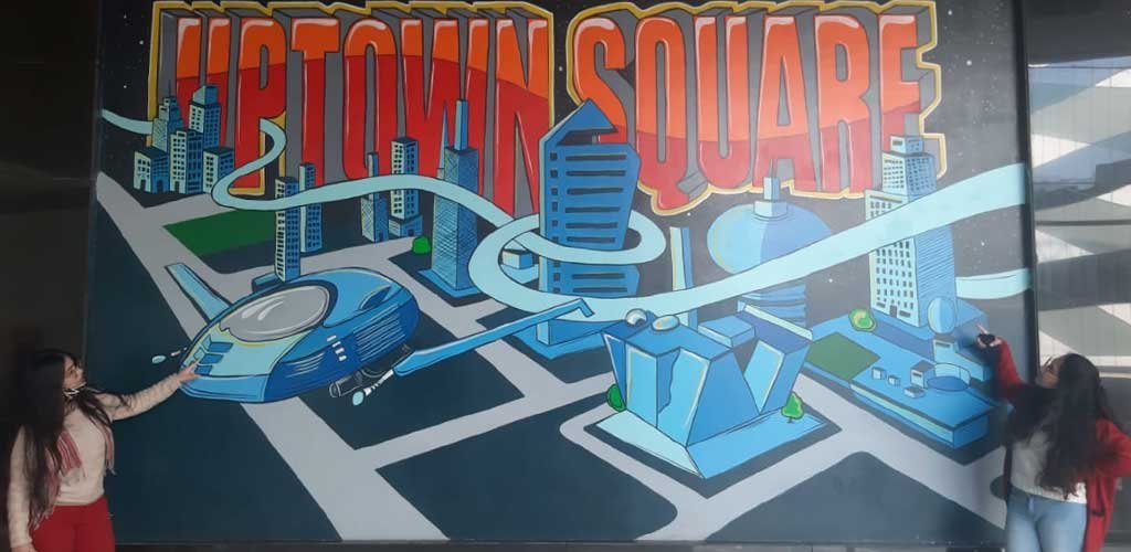 office wall art-space-mural-noida-office-art-uptown-at-advant
