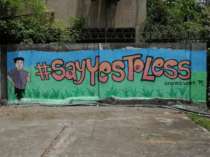 wall art graffiti at csr wing acc cement for world environment day geocycle 1