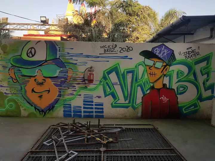 music vibe art showed through graffiti for the event vh1 supersonic 5 in pune