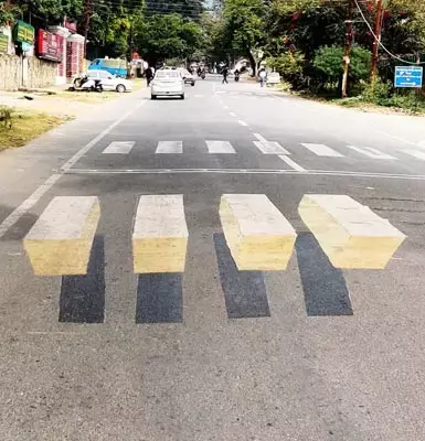 3D zebra crossing art for MDDA