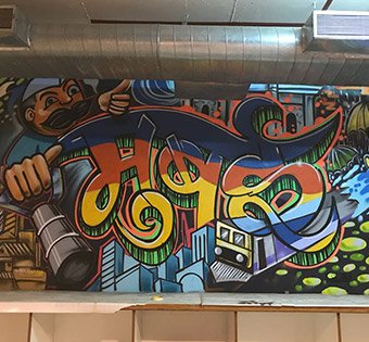 graffiti in mumbai office