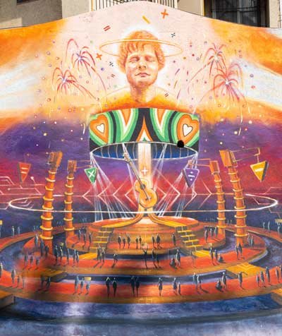 mathematics tour stage mural closeup