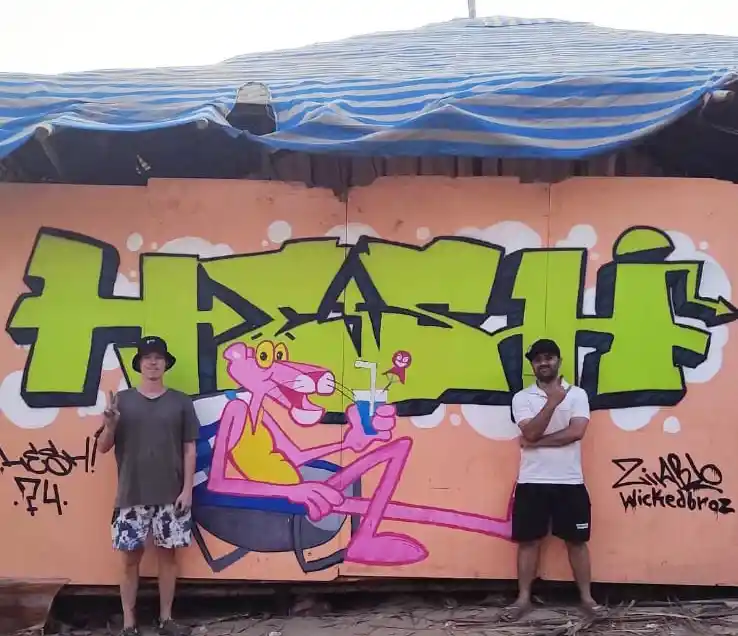 A street art collab with a new friend from Russia.